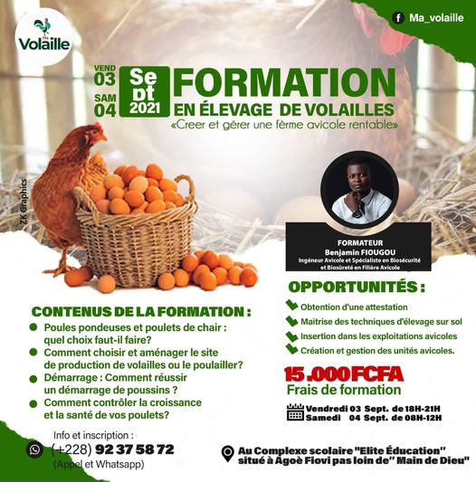 
          💥 Formation en aviculture 
