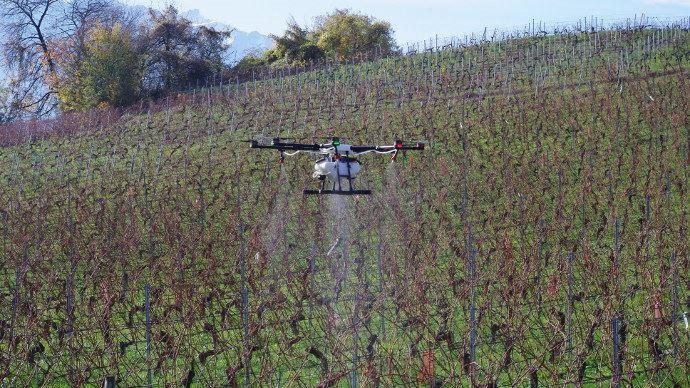 
           Le point fort d’un drone qui remplacera un pulvérisateur : l’efficacité du pilotage automatique