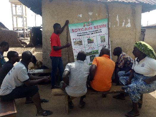 Formation des producteurs du soja biologique par Soycain Bénin