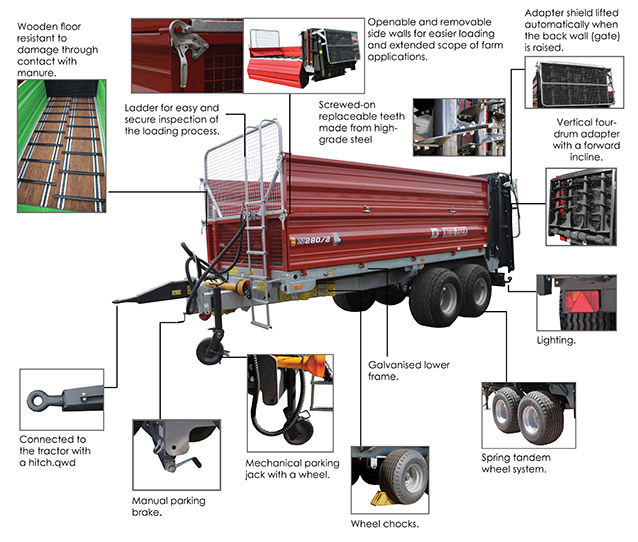 
          Epandeur de fumier Metal Fach/ N280 - 6T